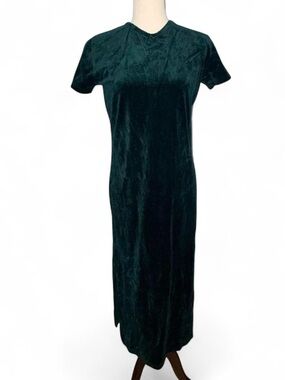 Vintage 90s Victoria’s Secret Country velour midi with side slits size XS